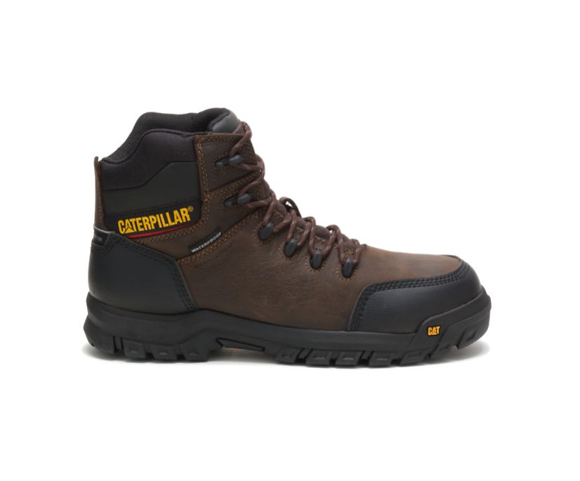 Caterpillar Resorption Waterproof Composite Toe - Sicherheitsstiefel Herren DunkelBraun - Schweiz UV